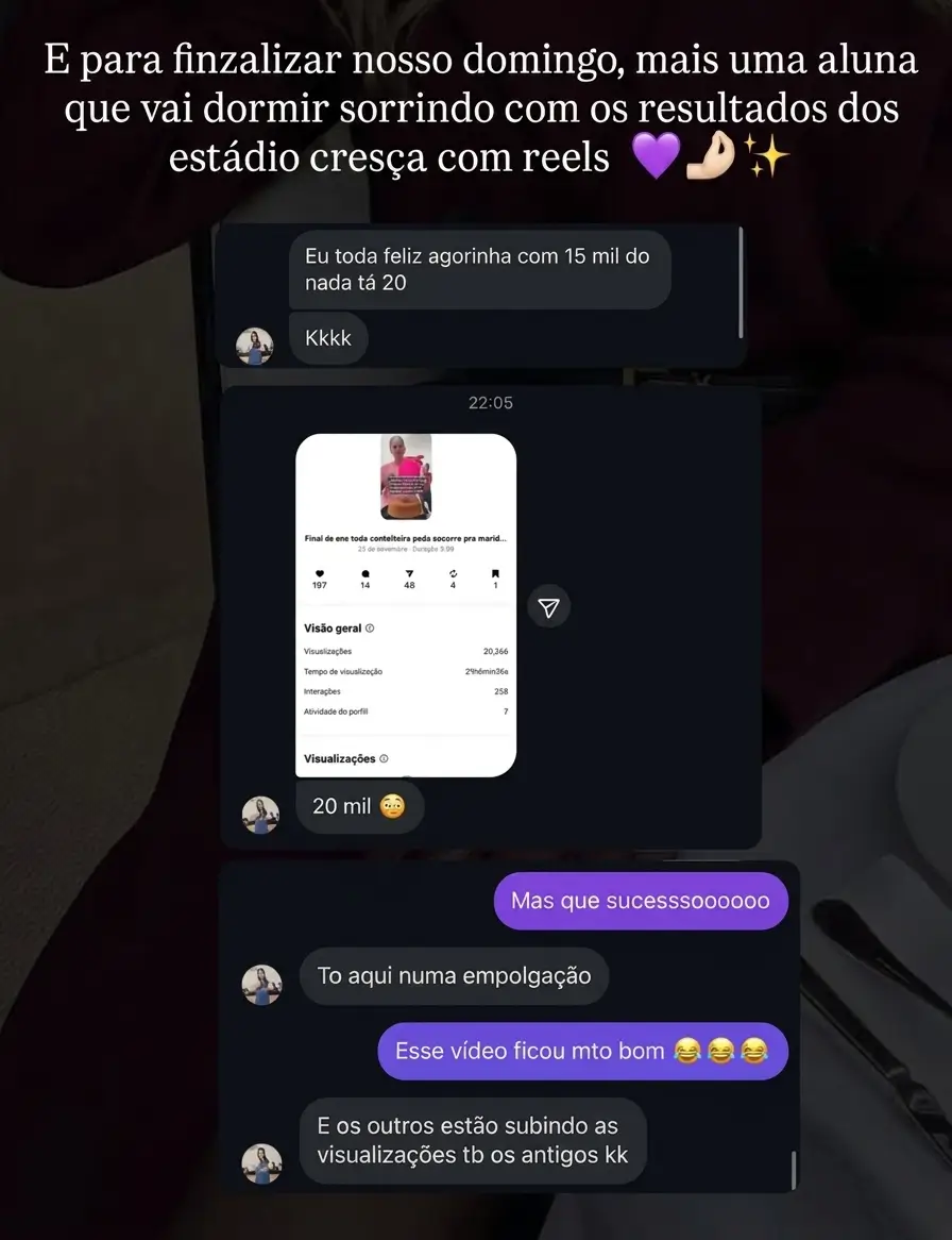 Resultado compartilhado por cliente do Cresça com Reels (16 de 45)