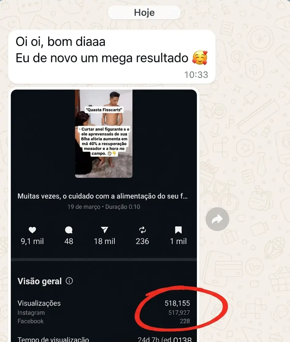 Resultado compartilhado por cliente do Cresça com Reels (19 de 45)