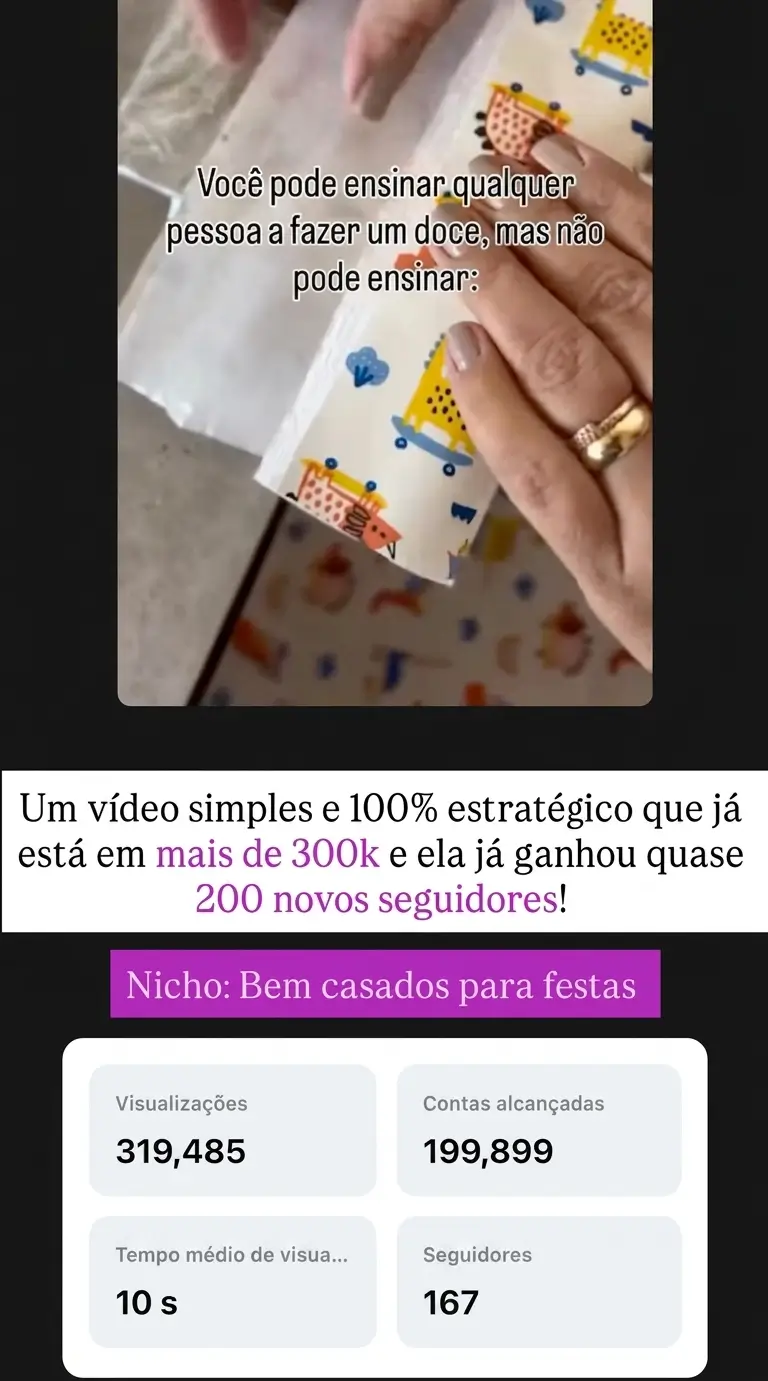 Resultado compartilhado por cliente do Cresça com Reels (41 de 45)